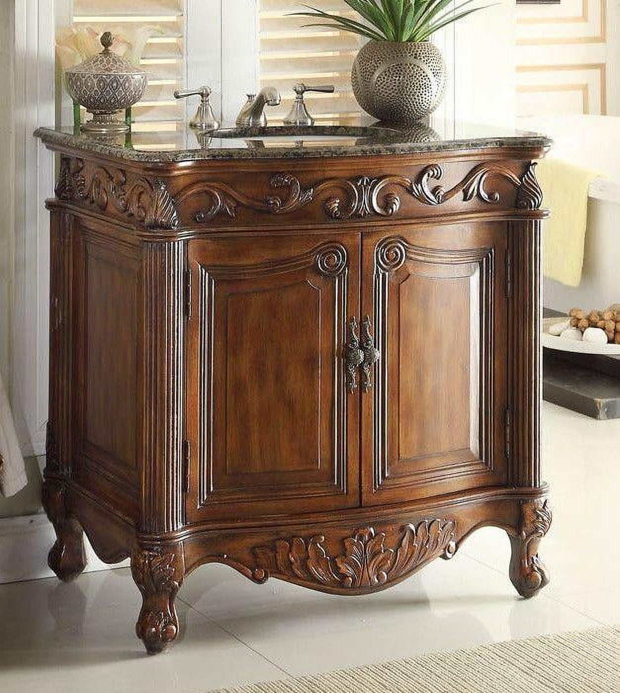 32" Benton Collection Fiesta Antique Victorian Classic Style White ...