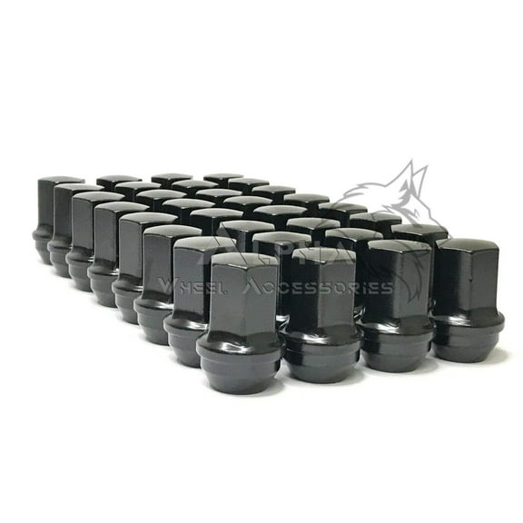 32 Black OEM Factory Lug Nuts 14x1.5 Fits 2013 Newer Ram 2500 3500 Heavy Duty