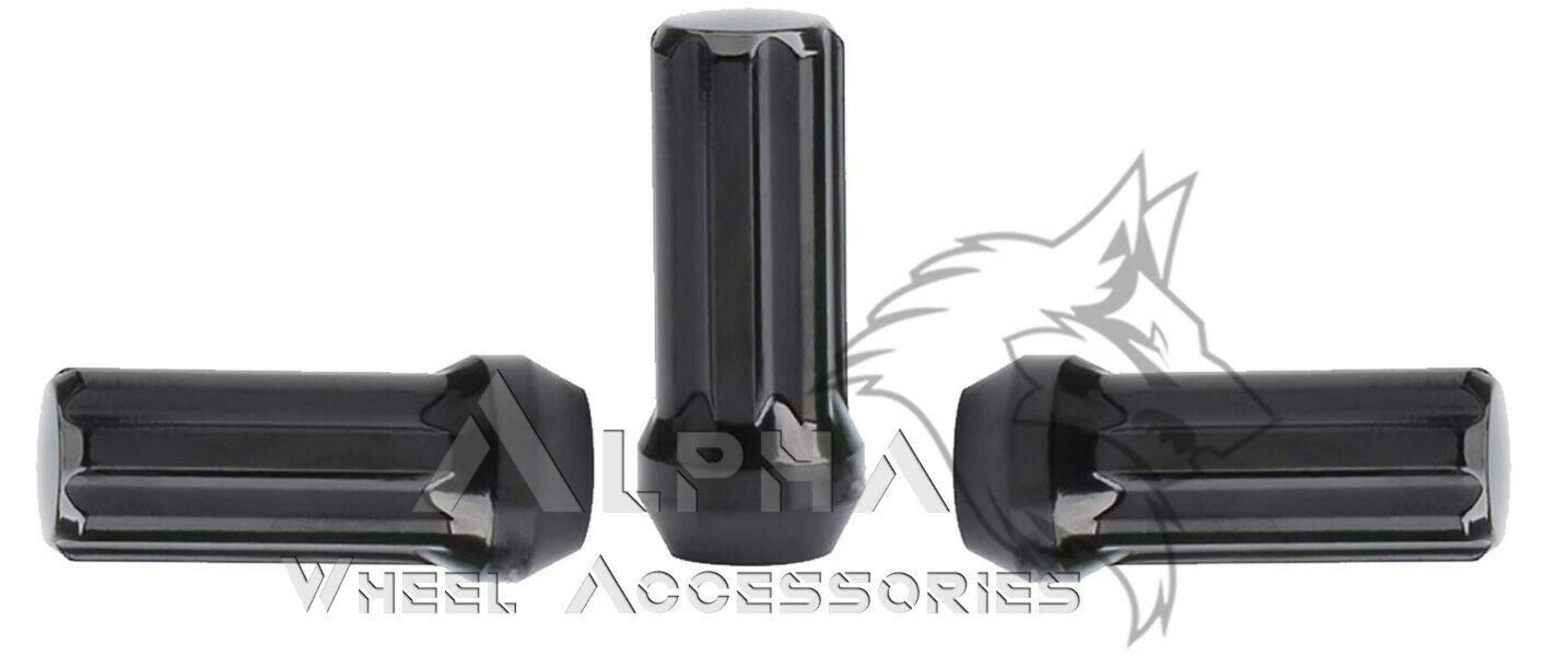 32 Black Spline Lug Nuts 14x1.5 Fits Ram 2500 3500 Heavy Duty + Securi