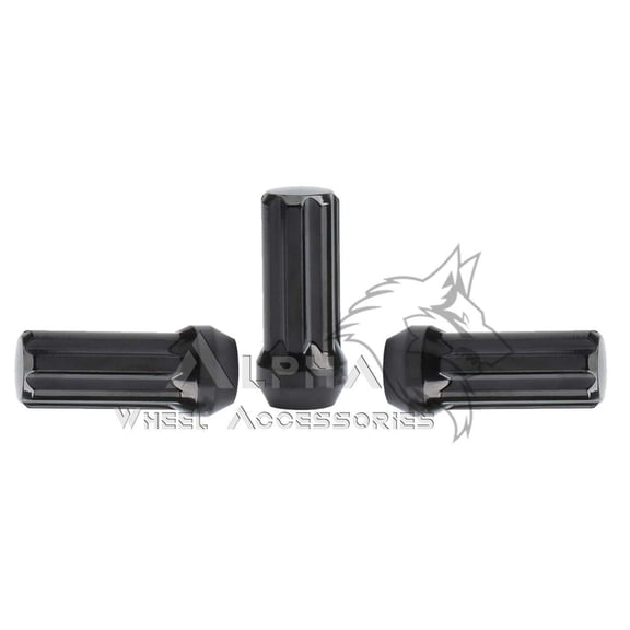 32 Black Spline Lug Nuts 9/16 Fits 1994-2011 Dodge Ram 2500 3500 + Security Key