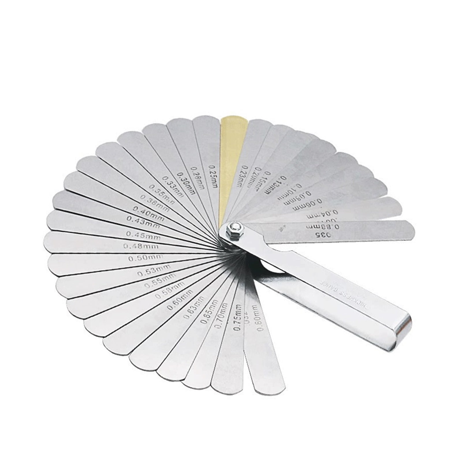 32 Blades Metric Thickness Gage Set Tappet Valve Feeler Gauge Gauges With Brass Measuring Range 0.04mm - 0.88mm ,Easy to Use