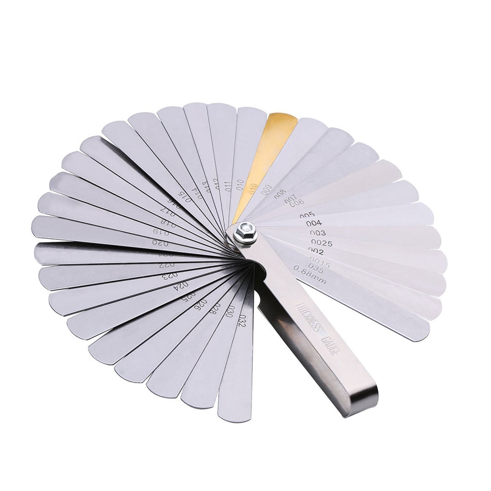 32 Blades Steel Feeler Gauge Dual Marked Metric And Gap Measuring Tool ,Easy to Use
