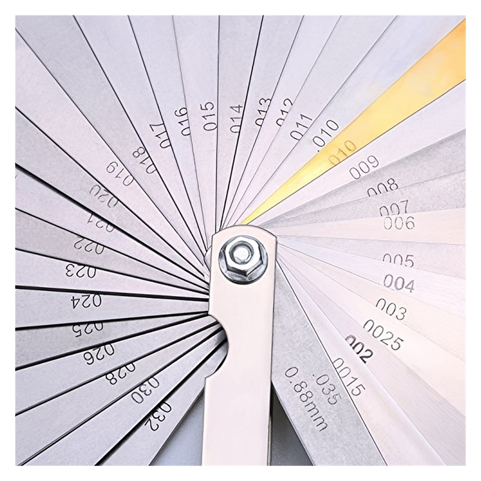 32 Blades Steel Feeler Gauge Dual Marked Metric And Measuring Tool Multifunctional Drawing Ruler Tool ,Easy to Use