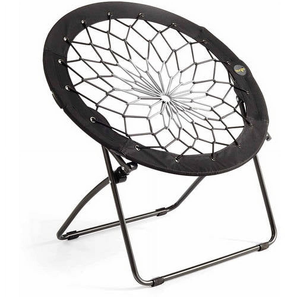 32" Bunjo Woven Bungee with Metal Base Folding Chair, Black to Gray - image 1 of 4