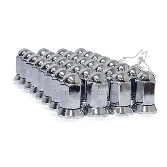 32 Chrome 9/16-18 Alcoa Wheels Dually Lug Nuts For 1994-2011 Dodge Ram 2500 3500