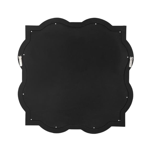 32" Clear Scalloped Glass Framed Accent Mirror
