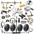 thumbnail image 1 of 32" Complete Go Kart Rear Live Axle Kit & Brushless 48V 1800W Electric Motor Kit Controller & Front Steering Assembly for DIY Parts Go Cart Golf Cart ATV Quad Buggy (13x5.00-6" Wheels Tires), 1 of 9