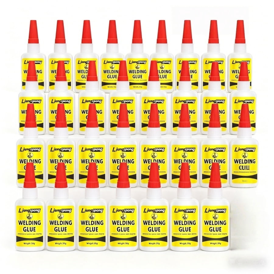 32 Count 50ml Welding High Strength Oily Glue, Universal Soldering Flux Super Glue, Clear Strong Adhesive for Plastic, Wood, Ceramics and Metal Bonding