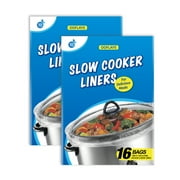 32 Counts Slow Cooker Liners Small Size(11 x 16 Inch) Kitchen Disposable Cooking Bags Fits 1 to 3 Quarts Safe for Oval or Round Pot
