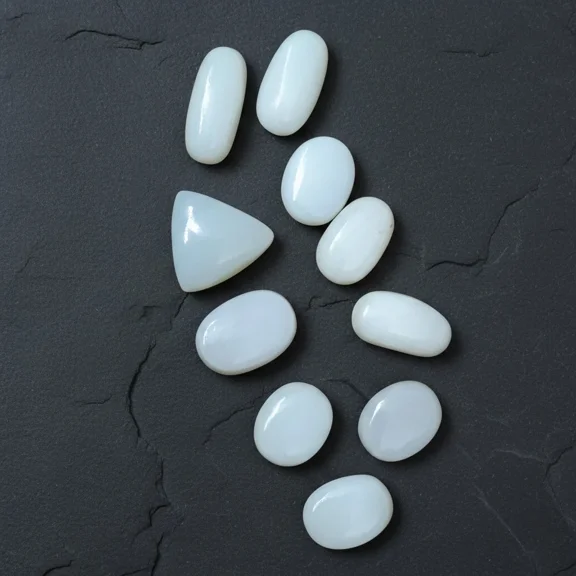 32 Cts Natural Australian Opal Ring Size Fair & Good Quality Gemstones 10 Pcs Lot - 11 to 15 mm