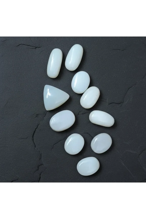 32 Cts Natural Australian Opal Ring Size Fair & Good Quality Gemstones 10 Pcs Lot - 11 to 15 mm