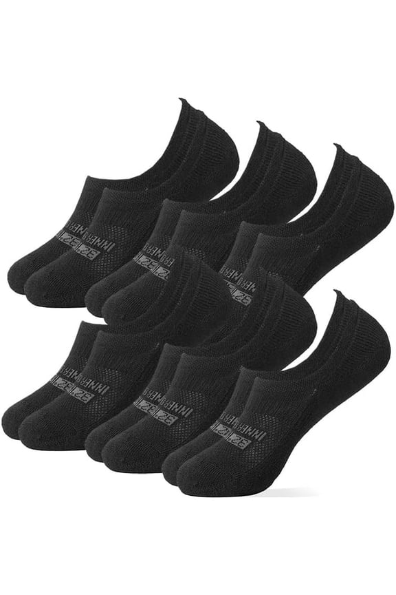 Men's 6 Pack Comfort No Show Socks | Anti-Odor | Cushioned Heel | Fitted | Active | Casual | Work