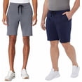 thumbnail image 1 of 32 DEGREES Cool Men's 2 Pack Breathable Tech Shorts (Gray/Navy, Large), 1 of 4