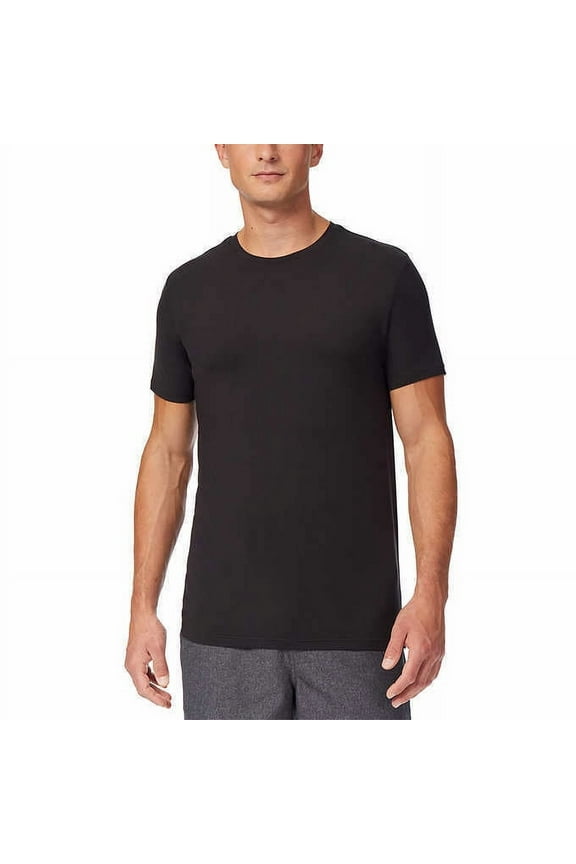 Cool Men's Tee Shirt Short Sleeve Quick Dry Crew Neck Tee (Medium, Black-3pack)