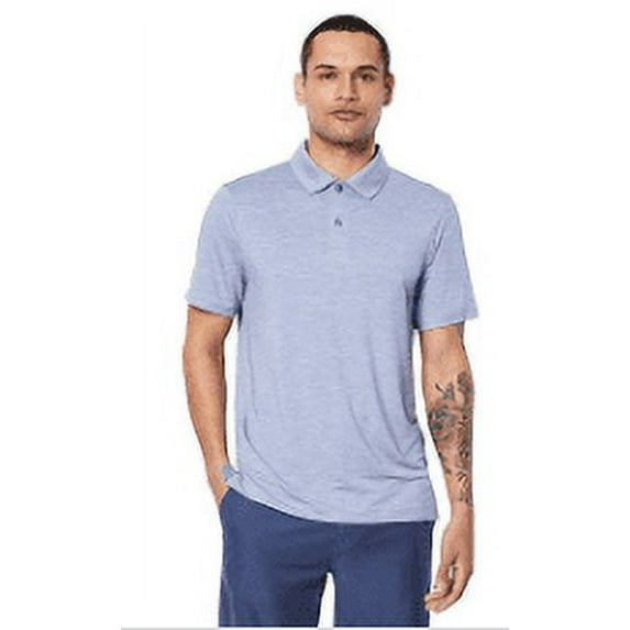 32 DEGREES Cool Mens Classic Slim Fit Quick-Dry Active Golf Polo (Small, Blue Moon Space Dye)