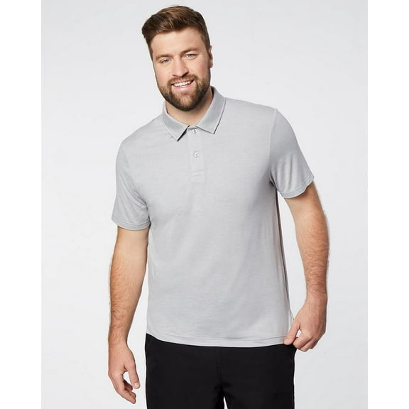 32 DEGREES Cool Mens Classic Slim Fit Quick-Dry Active Golf Polo (XL, Icy grey matrix)