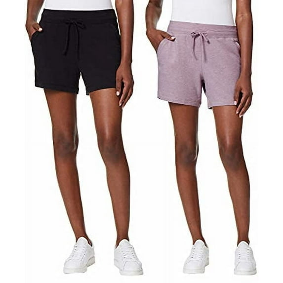 32 DEGREES Cool Women's 2 Pack Pull on Shorts. Size: S, Color: Black/HT Blush