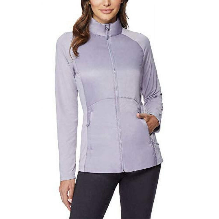 32 DEGREES Cool Womens Lightweight Mixed Media Jacket Minimal Lavender XX Large Walmart