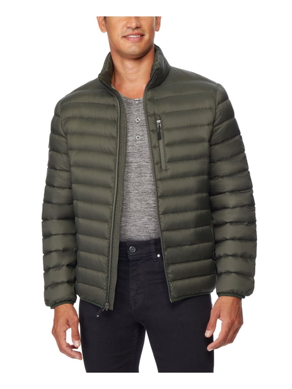 HEAT Mens Gray Puffer Jacket S