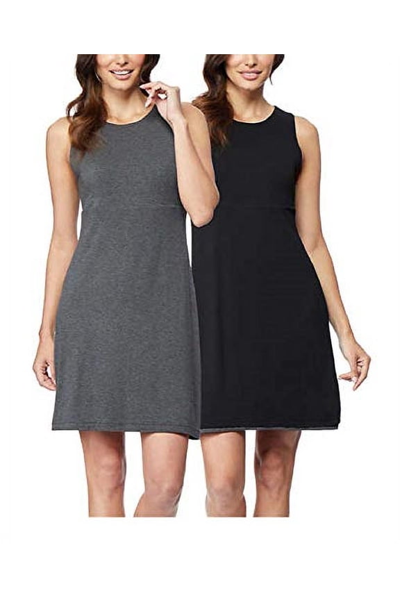 Ladies' Reversible Dress (Black/Heather Charcoal, Medium)