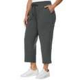 thumbnail image 1 of 32 DEGREES Ladies Soft Fleece Knit Capri Pants (Olive, Large), 1 of 3