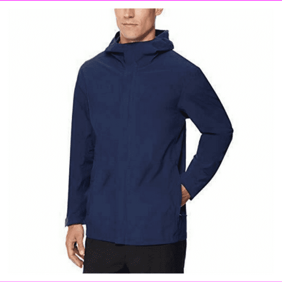 32 DEGREES Men's Rain Jacket (Medium, Navy)