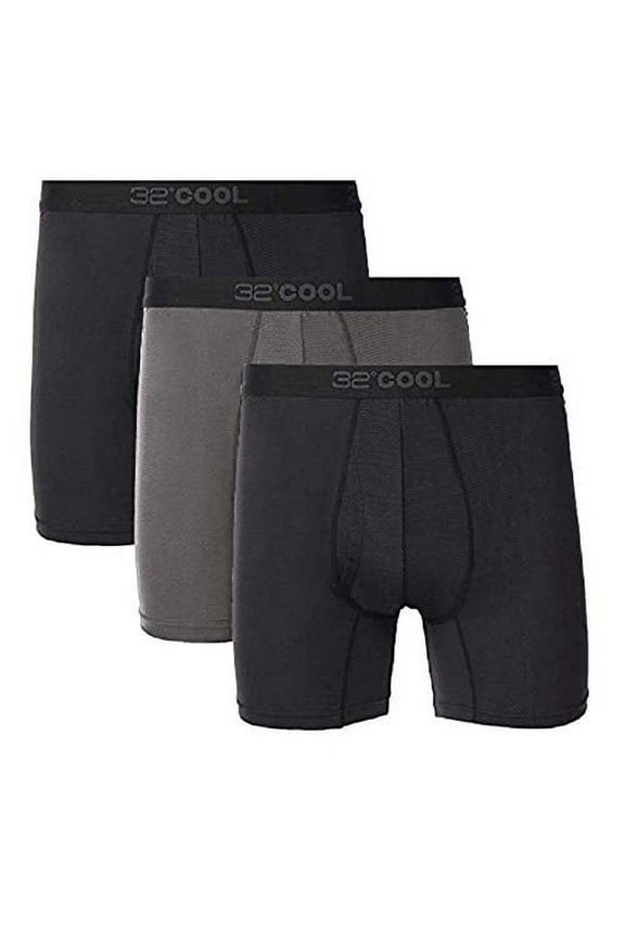 Mens 3 Pack Active Mesh Boxer Brief (Black (3), L (36-38))