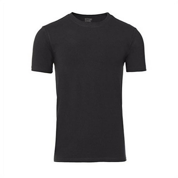 32 DEGREES Mens Cool Crew Neck Tee-Heather Jet Black-XL