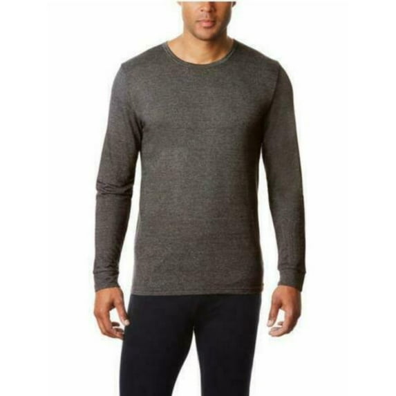 32 DEGREES Mens Heat Performance Thermal Baselayer Tee (XXL, Heather Black)