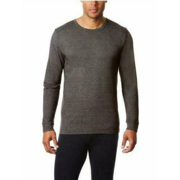 32 DEGREES Mens Heat Performance Thermal Baselayer Tee (XXL, Heather Black)
