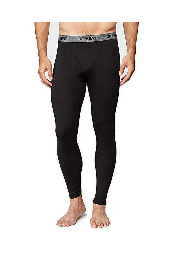 Mens Lightweight Baselayer Legging, Black. Size Large, One pair