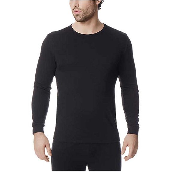 32 DEGREES Weatherproof Mens Long Sleeve Crew Neck Black Large