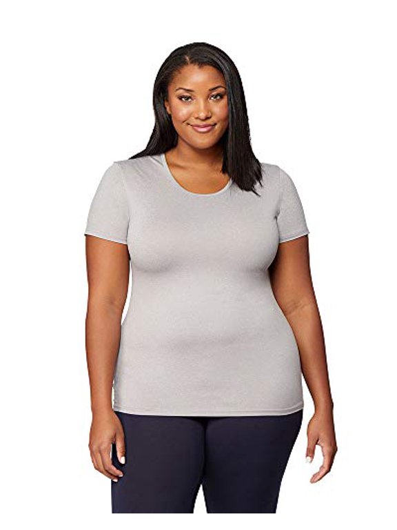 Women Cool Scoop Tee, Ghost Grey Heather, Small