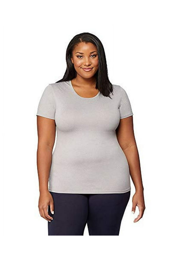 Women Cool Scoop Tee, Ghost Grey Heather, XSmall