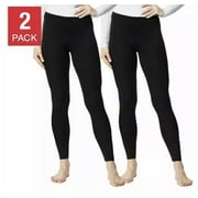 32 DEGREES Womens 2 Pack Performance Ultra Light Thermal Baselayer Legging Pant, Black XL