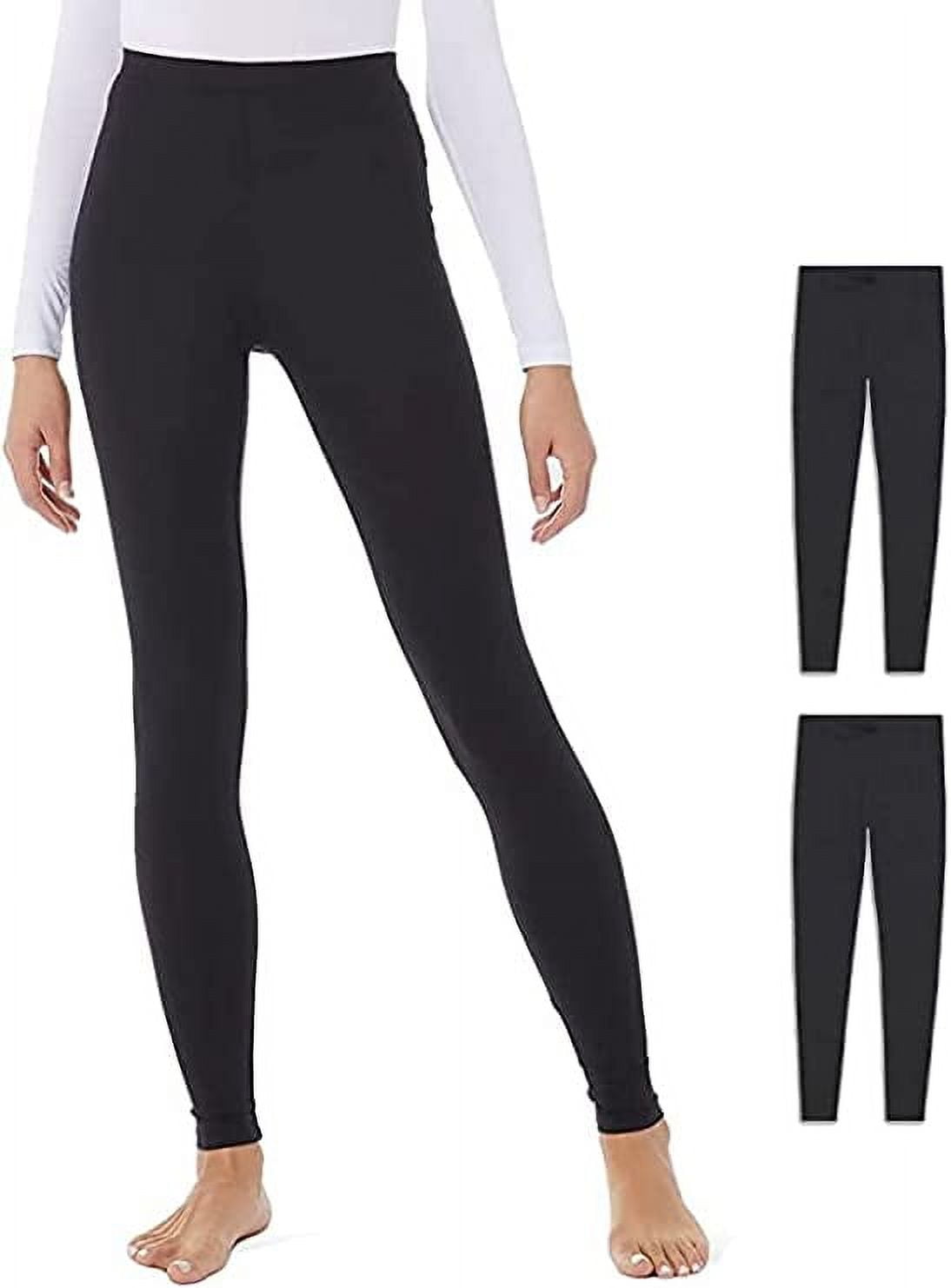 32 DEGREES Women's 2 Pack Performance Ultra Light Thermal Baselayer Legging  Pant Size , X-Large Black/Black