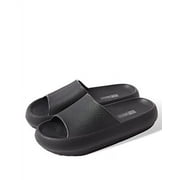 32 DEGREES Women's Cloud Slide | Slip-On | Waterproof | Pillow-Like Comfort | Lightweight, Black, Medium