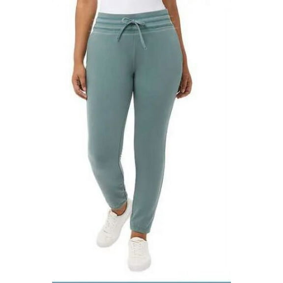 32 DEGREES Women's Drawstring Comfort Jogger Pants (Robin Slate Green, Medium)