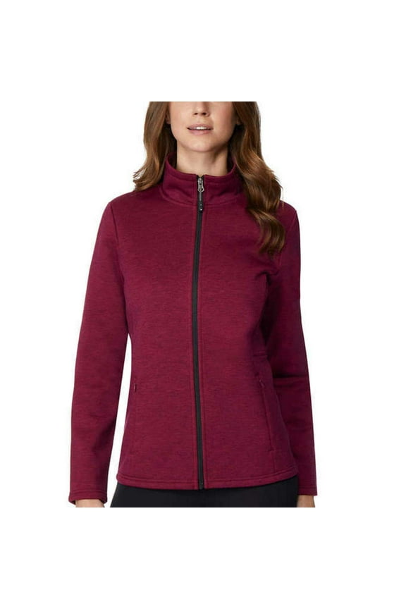Women's Full Zip Jacket, Heather Sangria, Size S