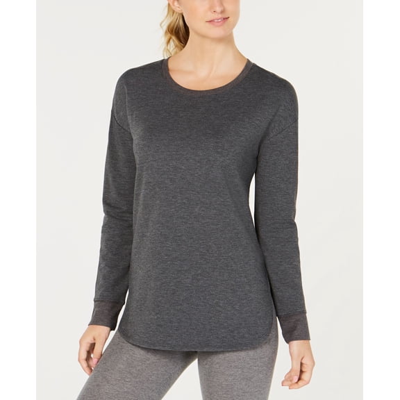32 DEGREES Womens Fleece Athleisure T-Shirt,Charcoal Heather,X-Small