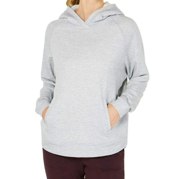 32 DEGREES Womens Fleece Lined Hoodie,White Combo,Medium