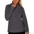 thumbnail image 1 of 32 DEGREES Womens Fleece Quilted Funnel Neck Top,Nep Heather Grey Combo,X-Small, 1 of 1