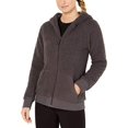 thumbnail image 1 of 32 DEGREES Womens Fleece Zip Hoodie,Charcoal,Medium, 1 of 2