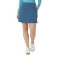 thumbnail image 1 of 32 DEGREES Womens Flowy Woven Skort Size: L, Color: Porcelain Blue, 1 of 3