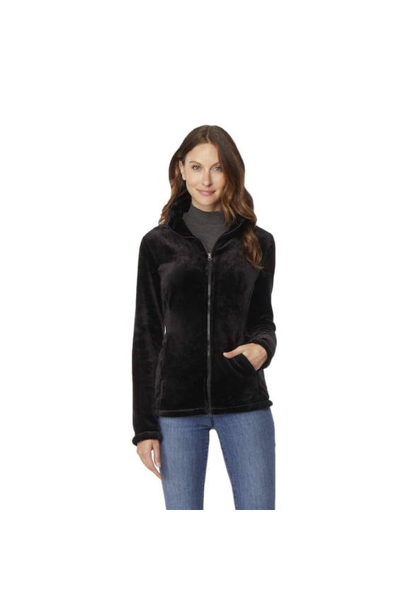 Womens Soft and Cozy Jacket (Black, Large)