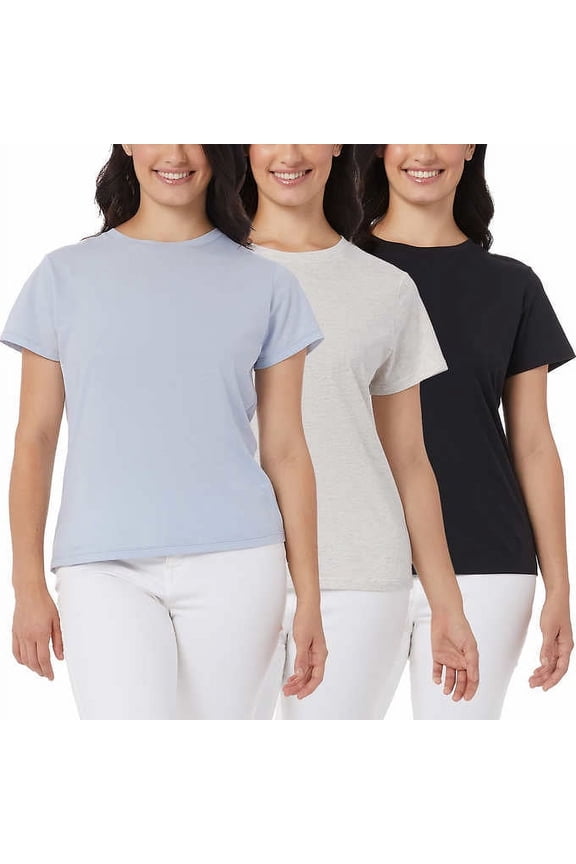 Womens Ultra Soft Cotton 3 Pack T-Shirt