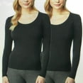 thumbnail image 1 of 32 DEGREES Womens Wicks Moisture Heat Lightweight Tee In 2 Pack, 1 of 4