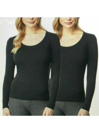  32 Degrees Womens 2 Pack Ultra Light Thermal Baselayer Scoop  Top
