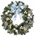thumbnail image 1 of 32" Decorative Collection Ornament Wreath with Clear Lights, 1 of 3