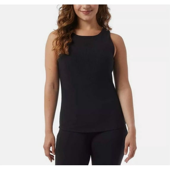32 Degrees Ladies' Size XXL (20) Tank with Built in Bra, Black